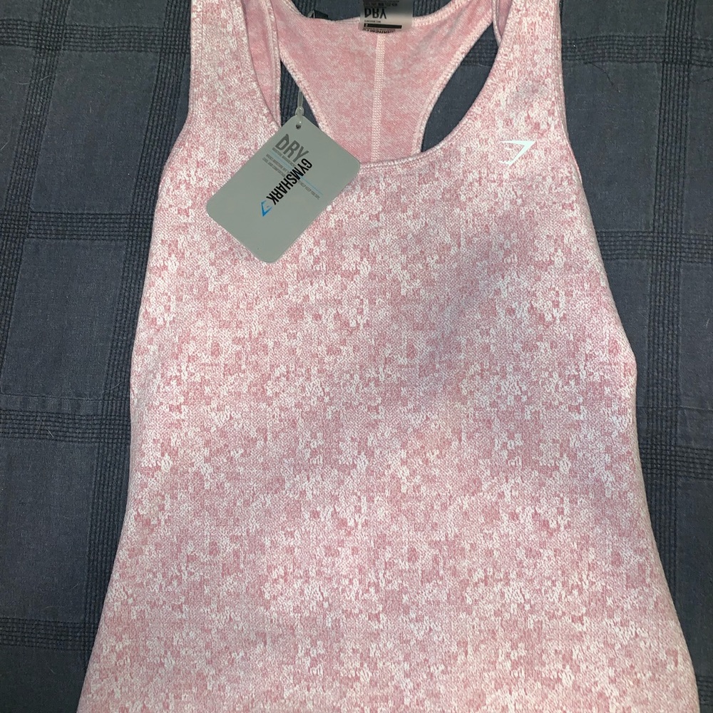 Pink gymshark tank top